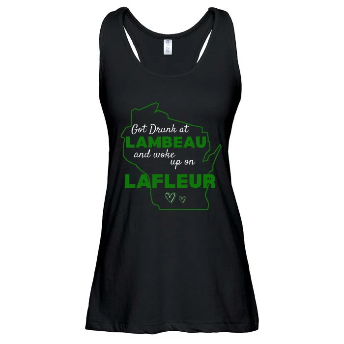 Funny Got Drunk At Lambeau And Woke Up On Lafleur Fans Ladies Essential Flowy Tank