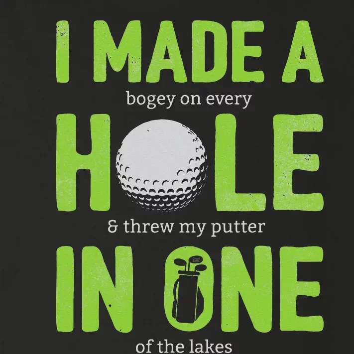 Funny Golf Dad Hole In One Golf Gag Golf Player Toddler Long Sleeve Shirt