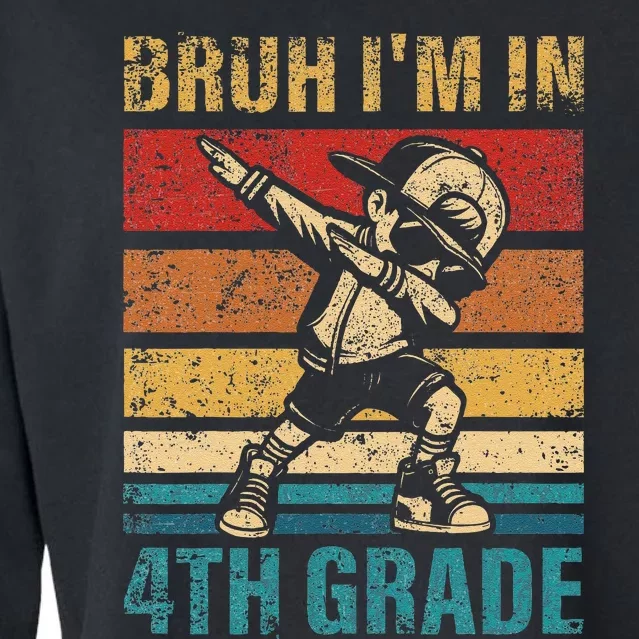 Fourth Grade Dabbing Boy Bruh IM In 4th Grade Student Gift Cropped Pullover Crew