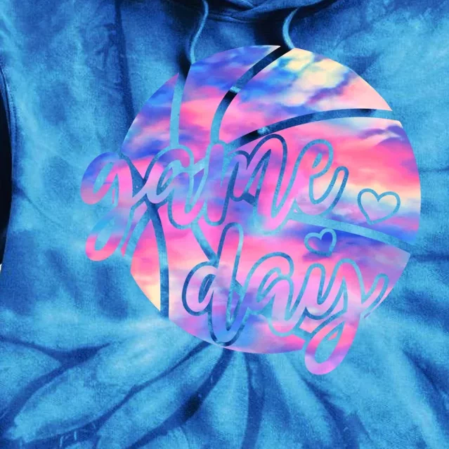 Funny Game Day Tie Dye Basketball Lover Dad Mom Gift Tie Dye Hoodie