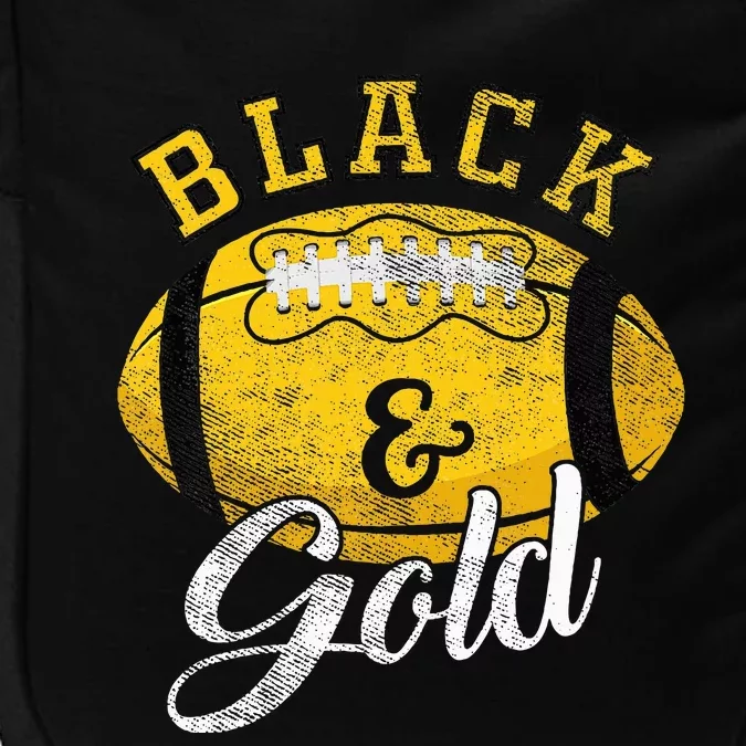 Football Game Day Black And Gold Costume For Football Lover Impact Tech Backpack