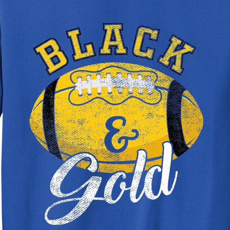 Football Game Day Black And Gold Costume For Football Lover Tall Sweatshirt