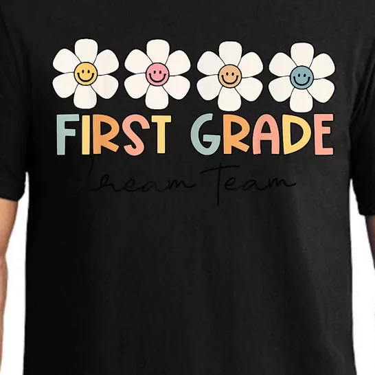 First Grade Dream Team Retro Back To School Teacher Student Pajama Set