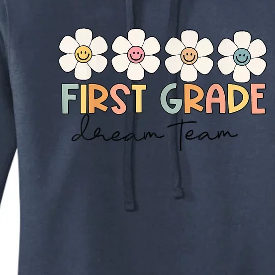 First Grade Dream Team Retro Back To School Teacher Student Women's Pullover Hoodie