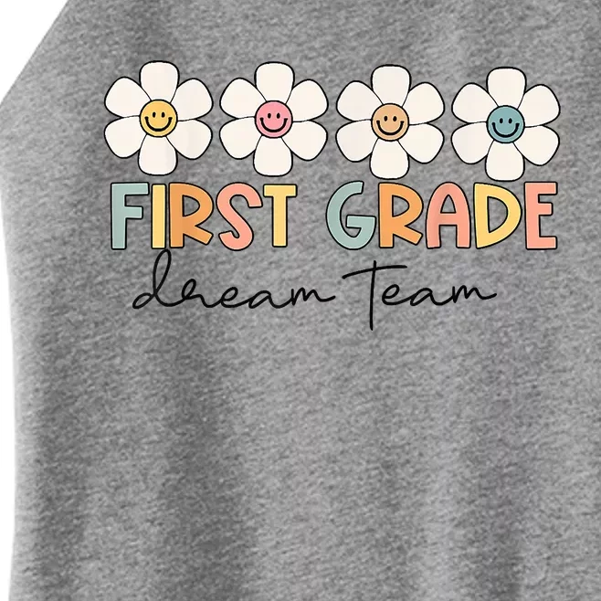 First Grade Dream Team Retro Back To School Teacher Student Women’s Perfect Tri Rocker Tank