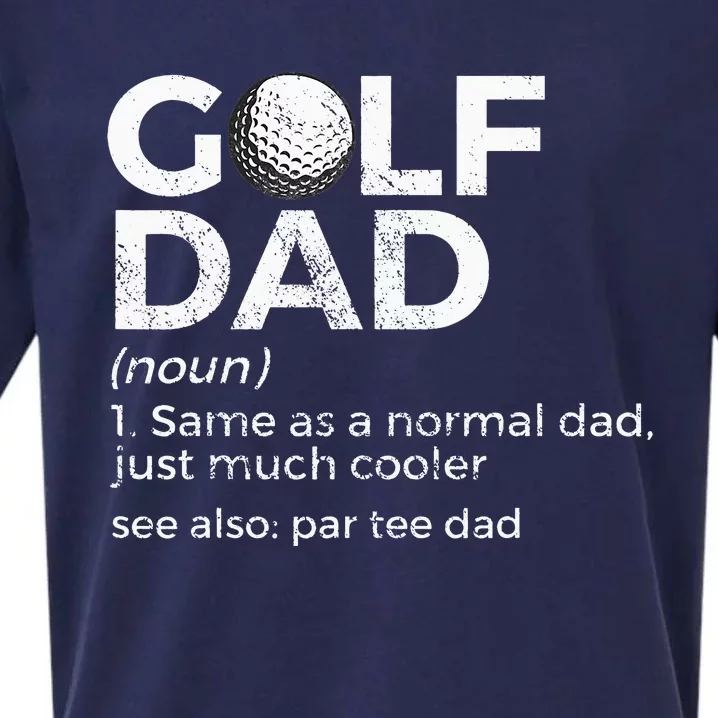 Funny Golf Dad Definition Golfing For Golfers Par Tee Dad Sueded Cloud Jersey T-Shirt