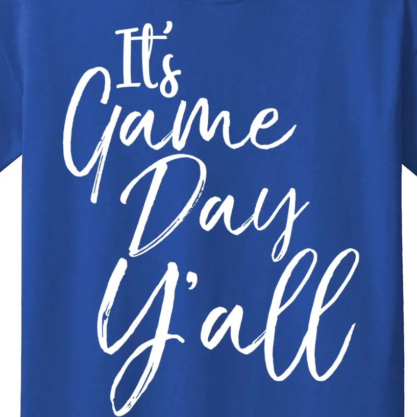 Fun Game Day Accessories Cute It's Game Day Y'all Gift Kids T-Shirt