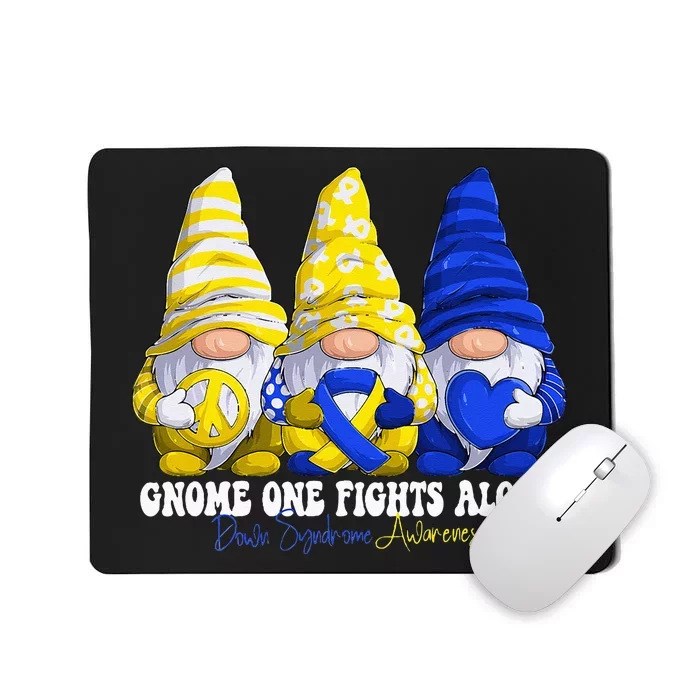 Funny Gnomies Down Syndrome Awareness Month Blue And Yellow Mousepad