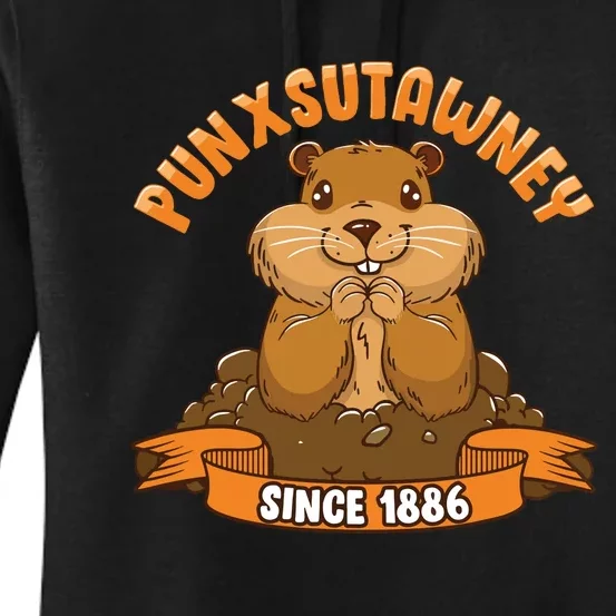 Funny Groundhog Day Phil Cute Ground Hog Punxsutawney Women's Pullover Hoodie