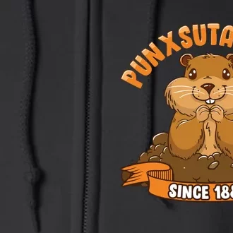 Funny Groundhog Day Phil Cute Ground Hog Punxsutawney Full Zip Hoodie