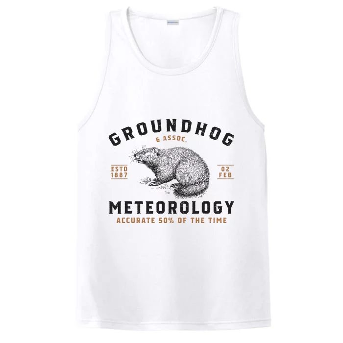 Funny Groundhog Day Shirts Groundhog Meteorology Performance Tank