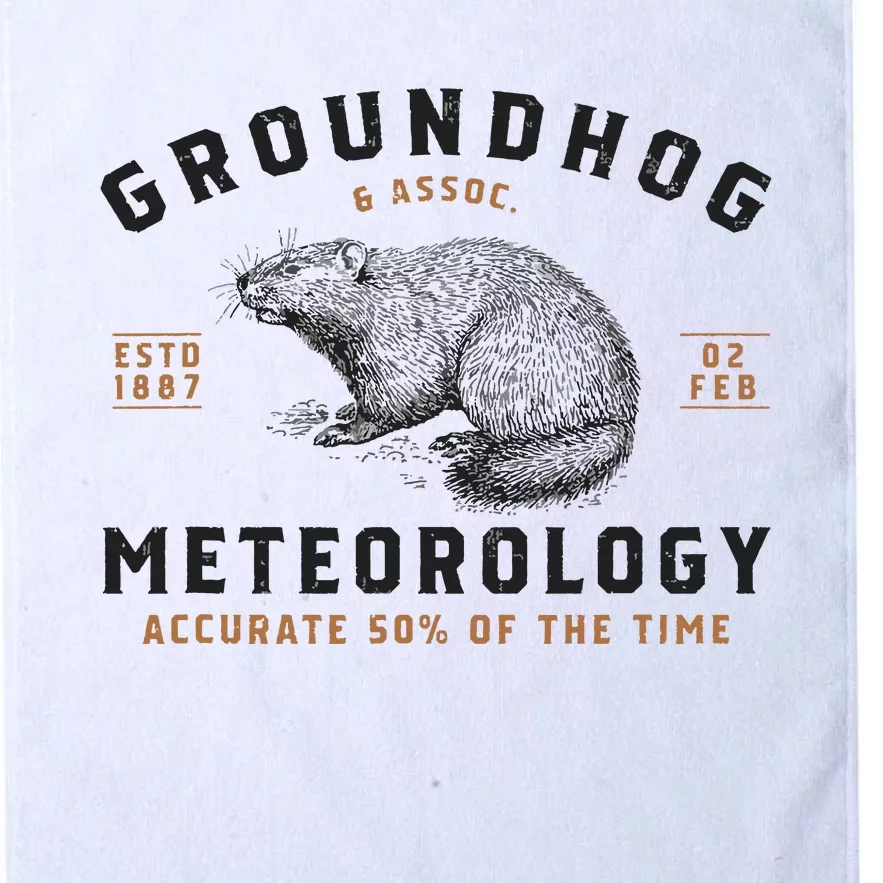 Funny Groundhog Day Shirts Groundhog Meteorology Platinum Collection Golf Towel