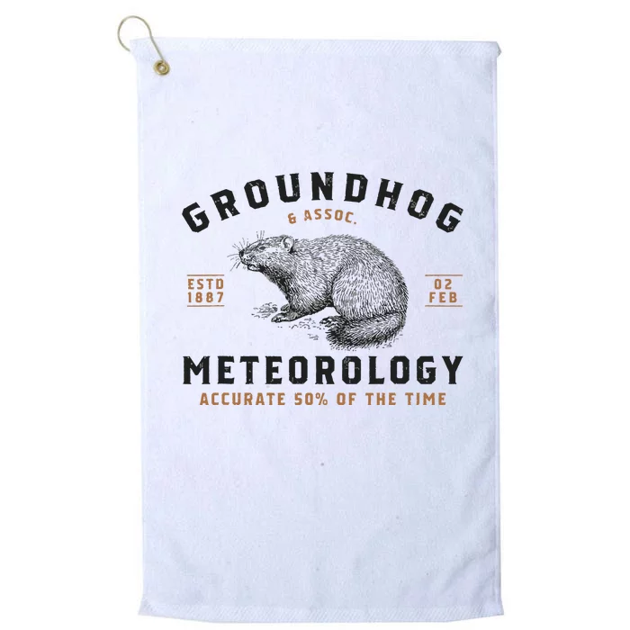 Funny Groundhog Day Shirts Groundhog Meteorology Platinum Collection Golf Towel