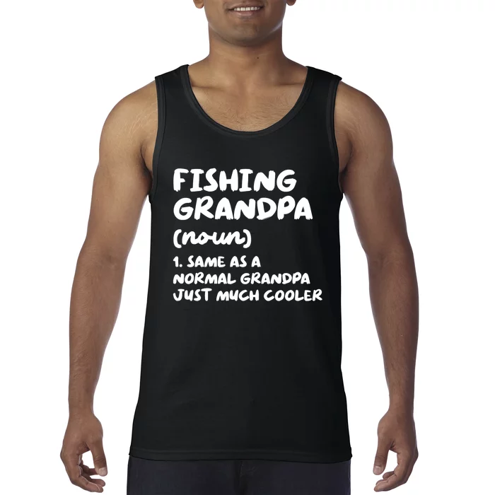 Fishing Grandpa Definition Funny Sports Tank Top