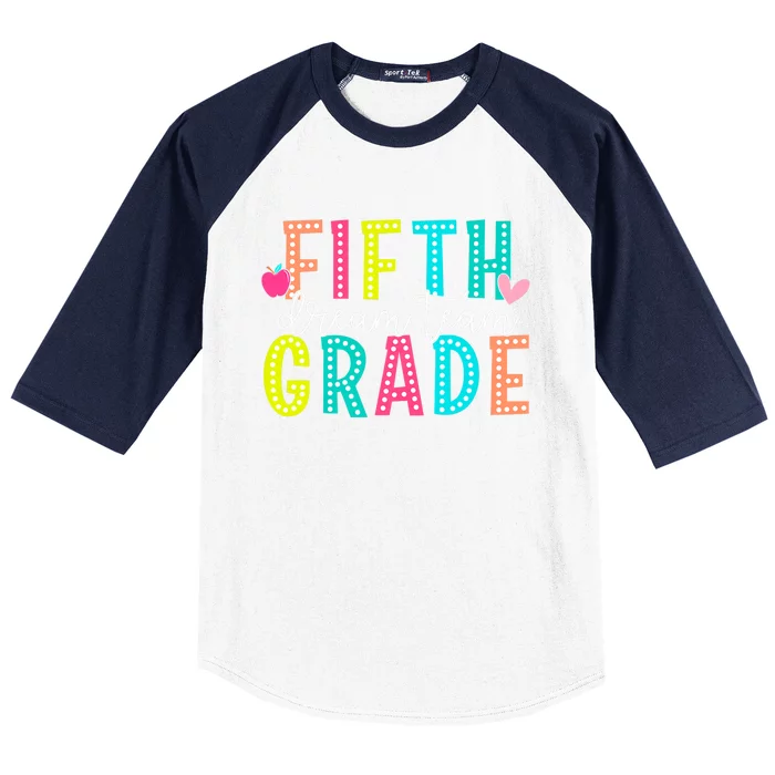 Fifth Grade Dream Team Back To School 5th Grade Teacher Baseball Sleeve Shirt