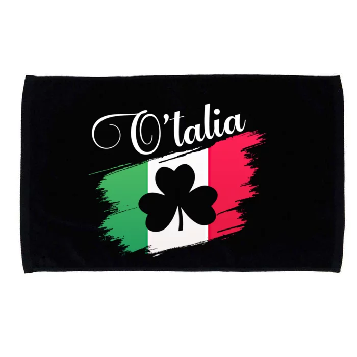 Funny Graphic Design Of O'talia Sign Irish Italian Flag Cute Gift Microfiber Hand Towel