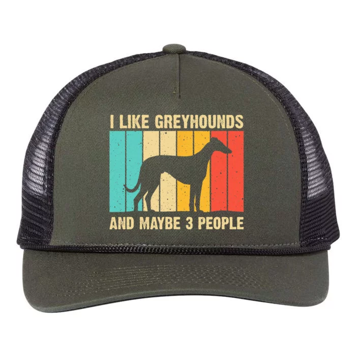 Funny Greyhound Design Women Italian Greyhound Dog Lover Retro Rope Trucker Hat Cap