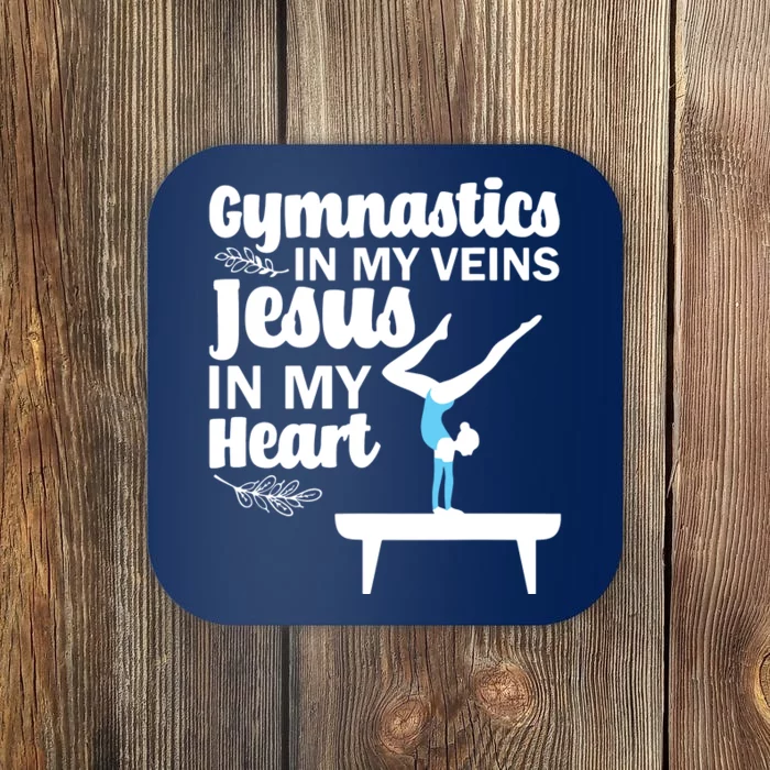 Funny Gymnastics Design For Men Women Gymnast Jesus Lovers Coaster