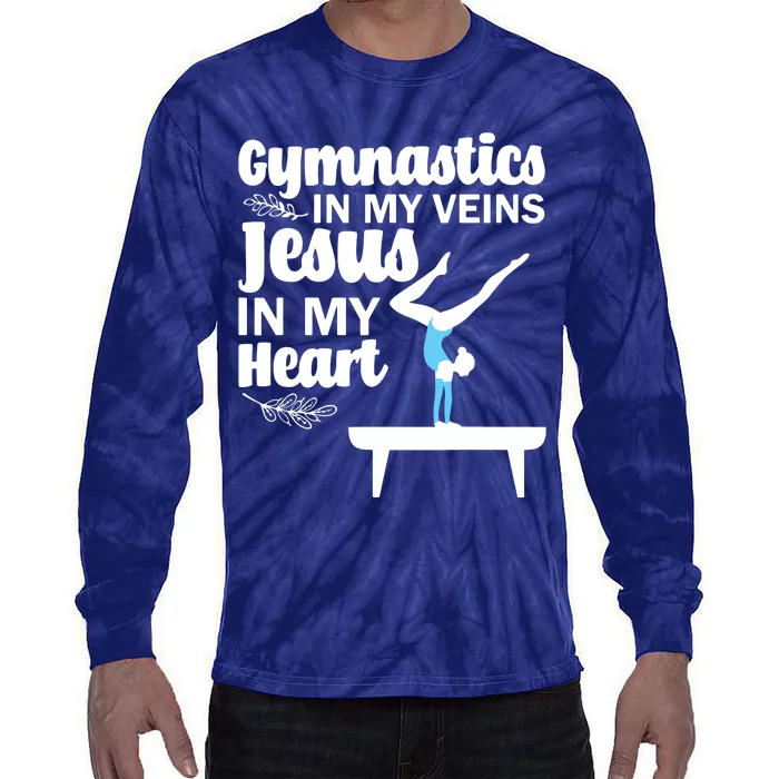 Funny Gymnastics Design For Men Women Gymnast Jesus Lovers Tie-Dye Long Sleeve Shirt