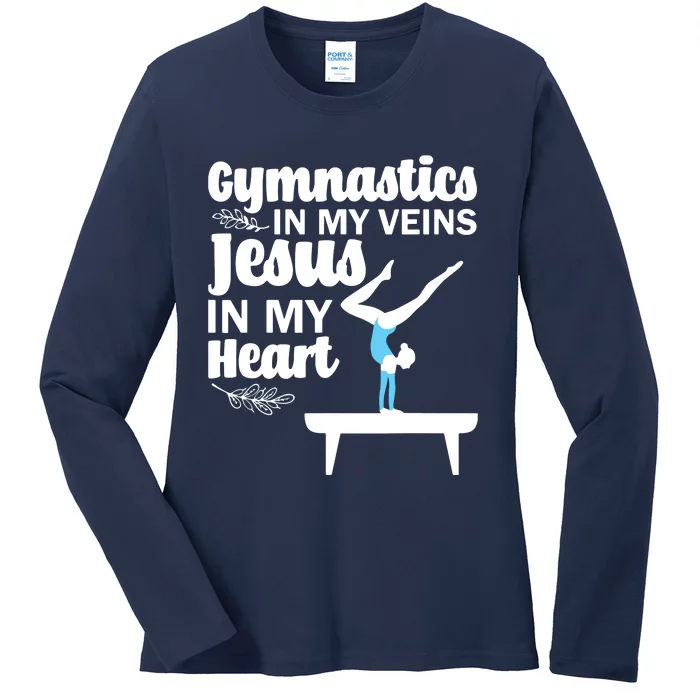 Funny Gymnastics Design For Men Women Gymnast Jesus Lovers Ladies Long Sleeve Shirt