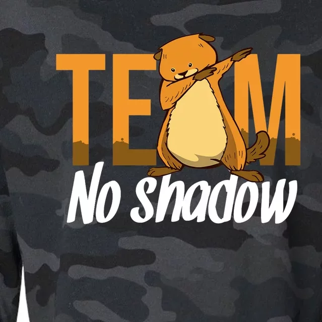 Funny Groundhog Day Team No Shadow Dabbing Cropped Pullover Crew