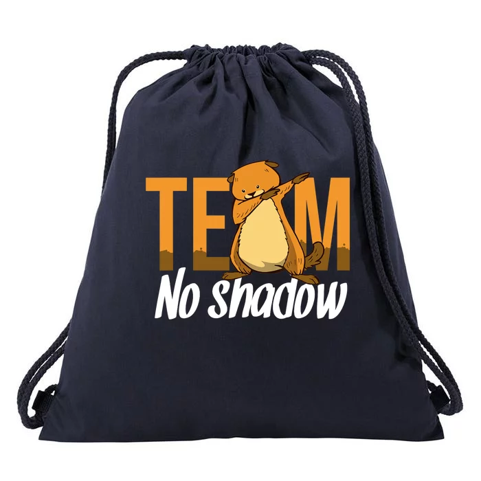 Funny Groundhog Day Team No Shadow Dabbing Drawstring Bag