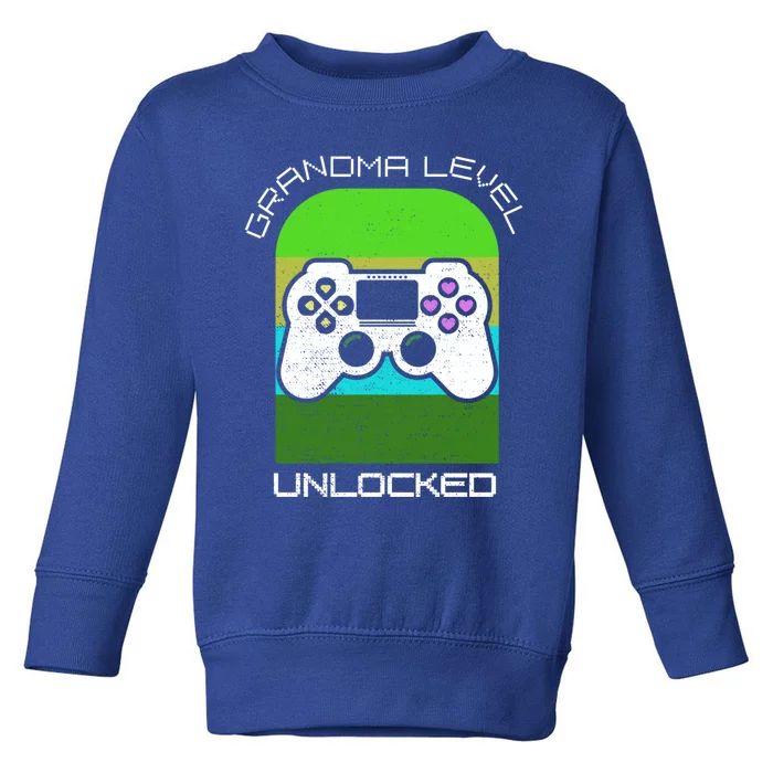 Funny Grandma Day Gamer Mom Gaming On A Mother Level Up Game Gift Toddler Sweatshirt