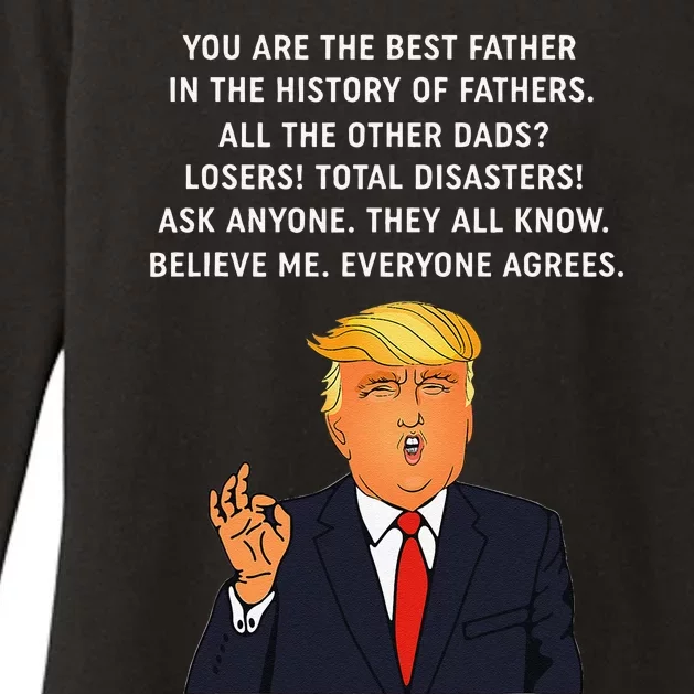 Funny Great Dad Donald Trump Fathers Day Gift Tee Womens CVC Long Sleeve Shirt