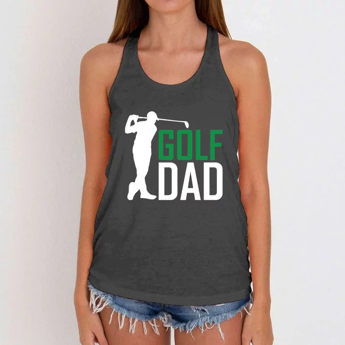 Funny Golf Dad Golfer Gift For Dad Father's Day Women's Knotted Racerback Tank