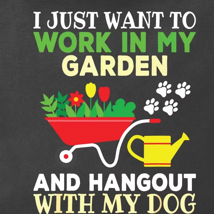 Funny Gardening Dog Lover Gardener Garden Plants Zip Tote Bag