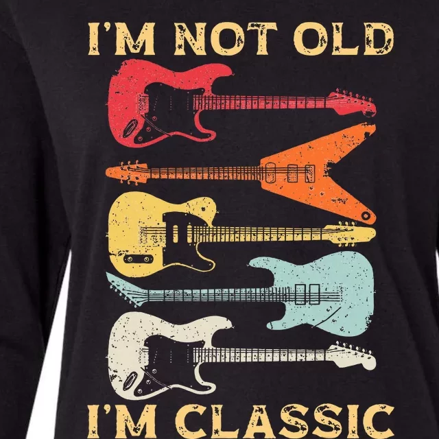 Funny Guitar Design For Guitarist Guitar Lovers Womens Cotton Relaxed Long Sleeve T-Shirt