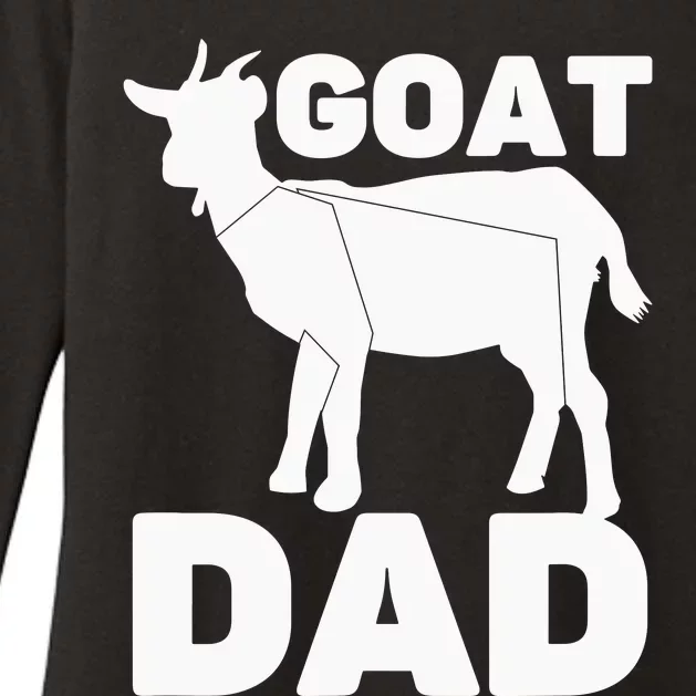 Funny Goat Dad The Goatfather Funny Goat Father Lover Womens CVC Long Sleeve Shirt