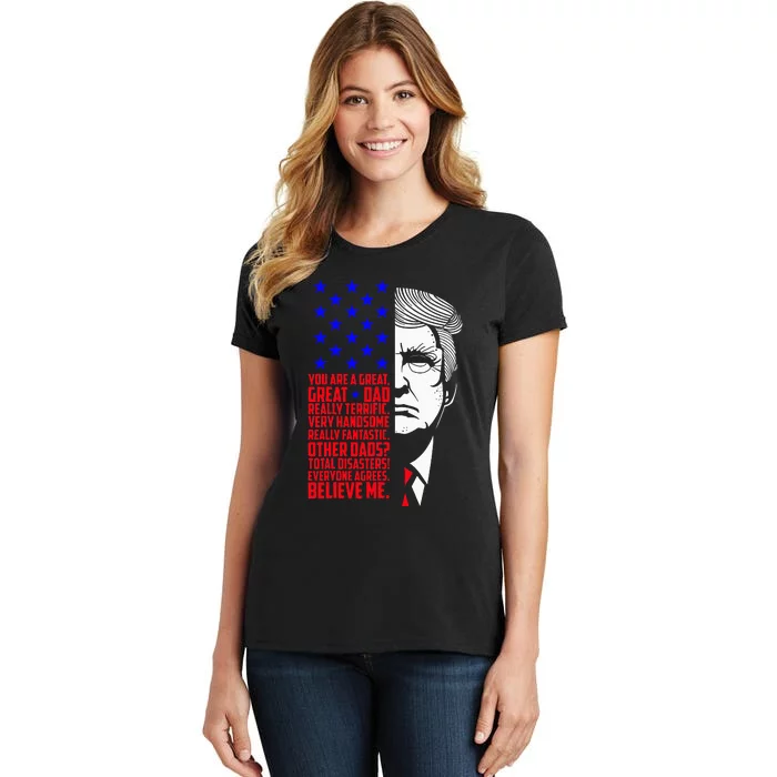 Funny Great Dad Donald Trump FatherS Day Women's T-Shirt