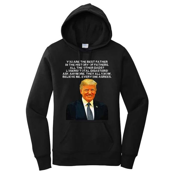 Funny Great Dad Donald Trump Fathers Day Women's Pullover Hoodie