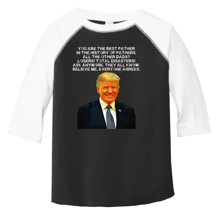 Funny Great Dad Donald Trump Fathers Day Toddler Fine Jersey T-Shirt