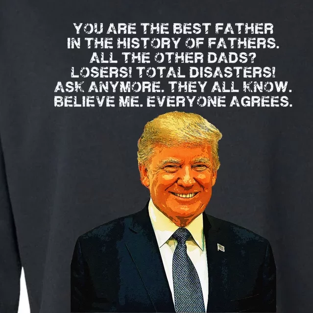 Funny Great Dad Donald Trump Fathers Day Cropped Pullover Crew