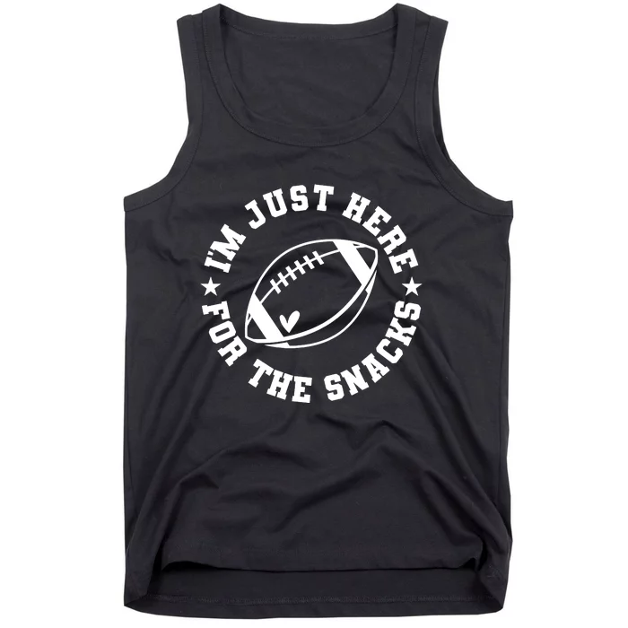 Football Game Day IM Just Here For The Snacks Tank Top