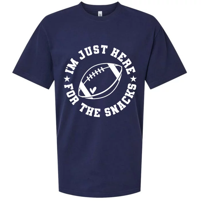 Football Game Day IM Just Here For The Snacks Sueded Cloud Jersey T-Shirt