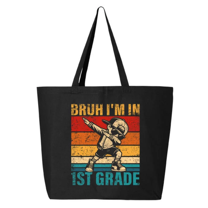 First Grade Dabbing Boy Bruh IM In 1st Grade Student 25L Jumbo Tote