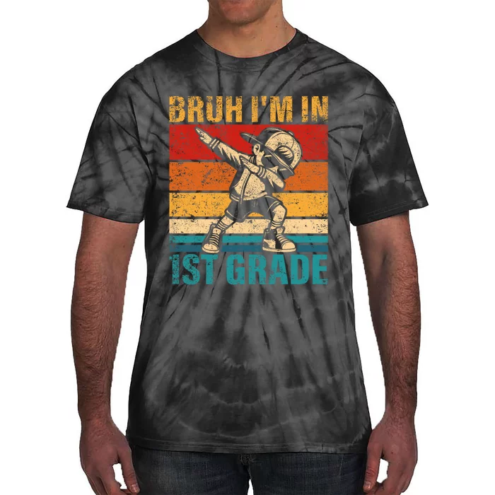 First Grade Dabbing Boy Bruh IM In 1st Grade Student Tie-Dye T-Shirt