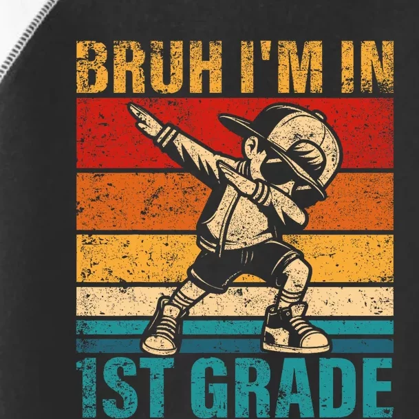 First Grade Dabbing Boy Bruh IM In 1st Grade Student Toddler Fine Jersey T-Shirt