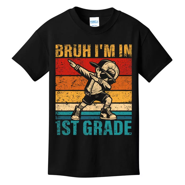 First Grade Dabbing Boy Bruh IM In 1st Grade Student Kids T-Shirt