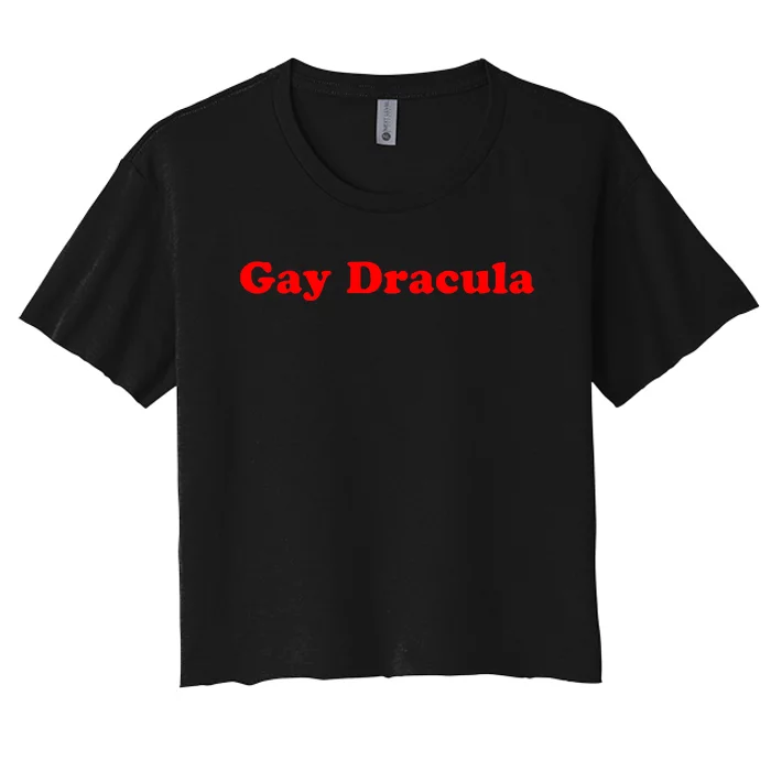 Funny Gay Dracula LGBT Women's Crop Top Tee