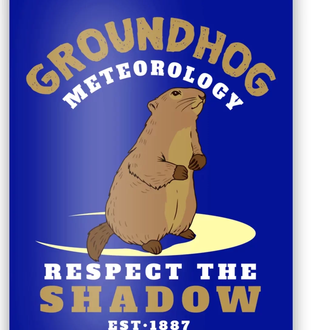 Funny Groundhog Day Respect The Shadow Cool Gift Poster