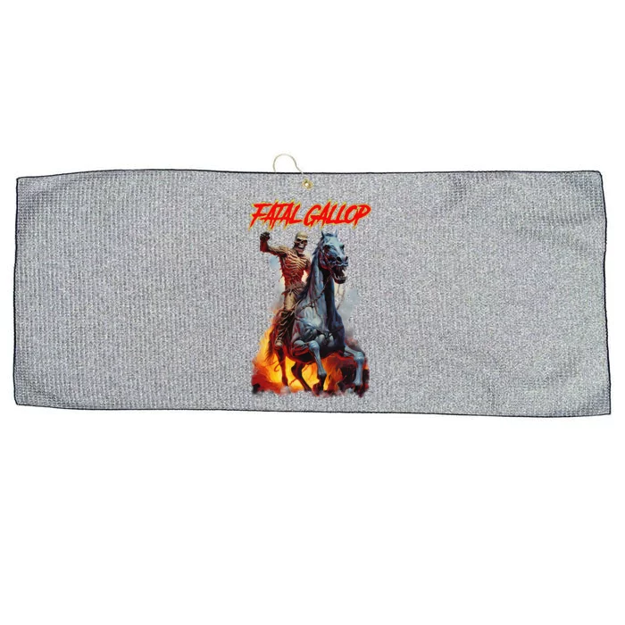 Fatal Gallop Diabolic Fear Black Horror Evil Monster Terror Large Microfiber Waffle Golf Towel