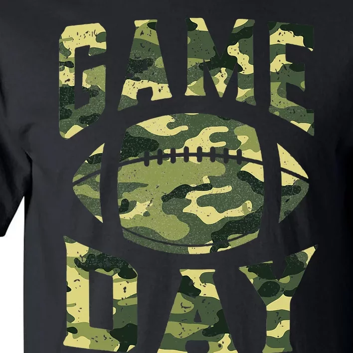 Football Game Day Camo Flag Patriotic Usa Camouflage Tall T-Shirt