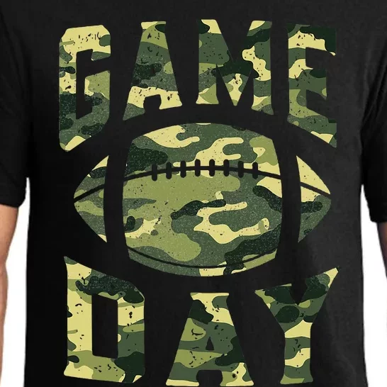 Football Game Day Camo Flag Patriotic Usa Camouflage Pajama Set