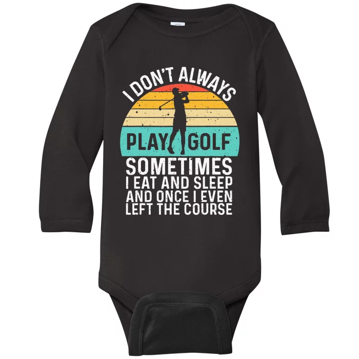 Funny Golf Design For  Golfer Ball Sport Golf Lover Baby Long Sleeve Bodysuit