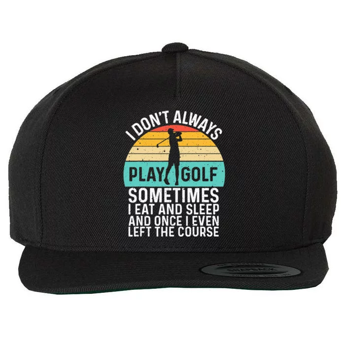 Funny Golf Design For  Golfer Ball Sport Golf Lover Wool Snapback Cap