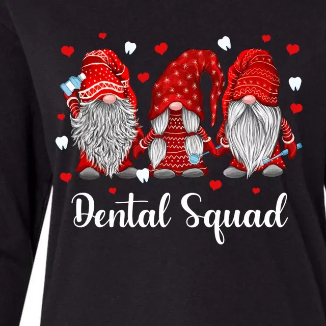 Funny Gnome Dental Squad Leprechaun Dentist Valentine's Day Gift Womens Cotton Relaxed Long Sleeve T-Shirt